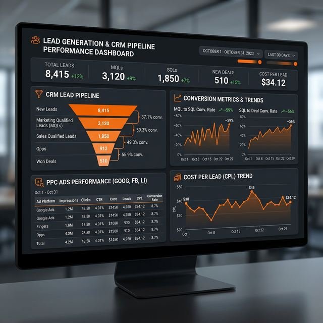 Lead generation campaign performance dashboard